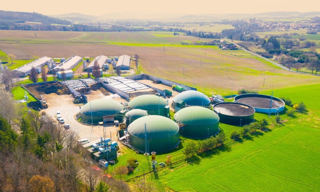 Energia renovável a partir do biogás.
